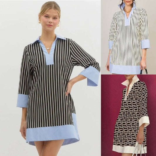 💕👗Женски елегантни рокли с V-образно деколте