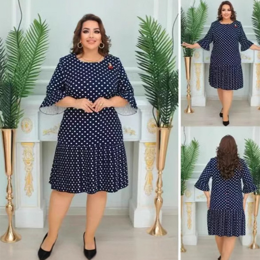 Лятна промоция🌺Рокля с къдрички на точки