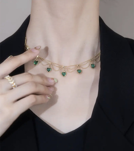 💖Универсално и деликатно колие във формата на сърце