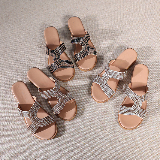 🍃Стилни сандали с кристали за жени