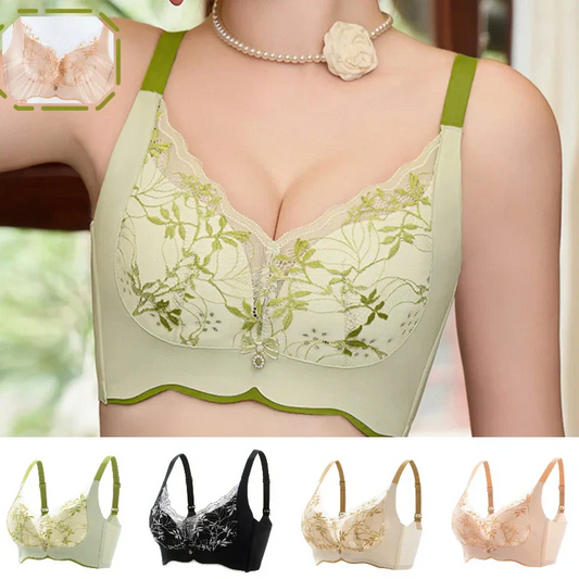 🌷【S-2XL】Дъхащ дантелен безжичен сутиен за жени