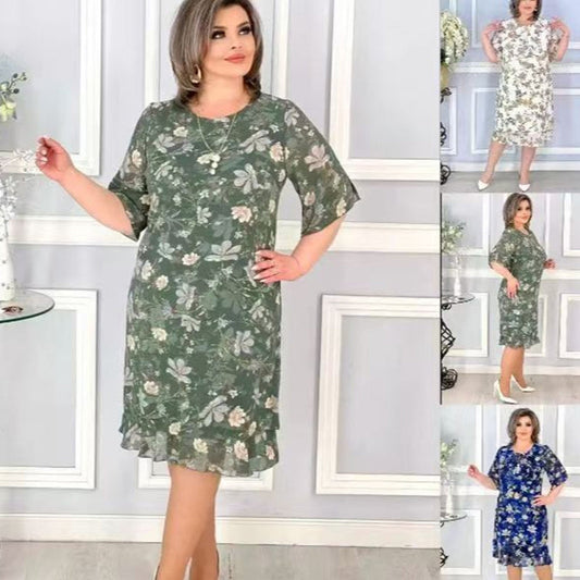 Небрежна и удобна рокля с флорален принт за жени