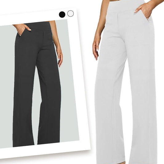 🌈【S-2XL】Дамски опростени еластични йога панталони с висока талия