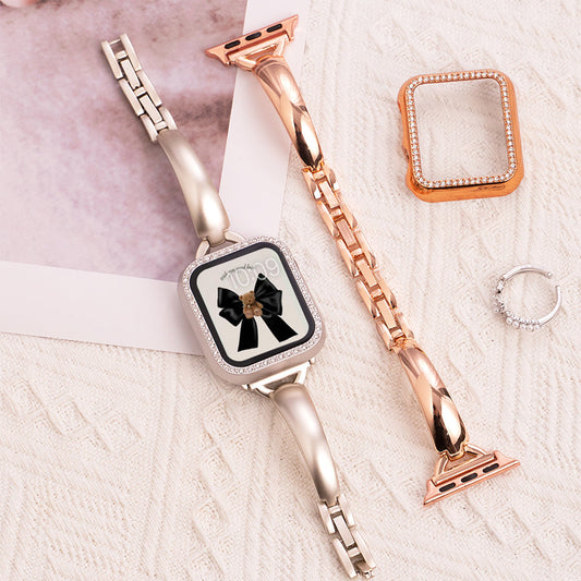 ✨Минималистична метална гривна с каишка - за iPhone Watch Series 1-9, SE, S10 ⌚💎