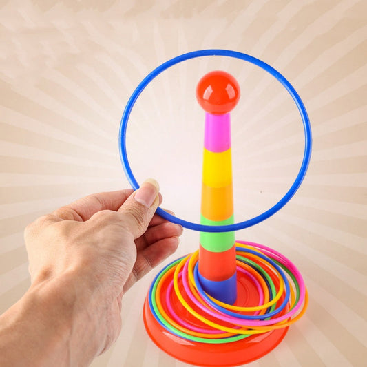 Детски комплект за игра на хвърляне на пръстени на открито