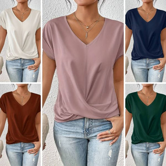 👚 Елегантна тениска с V-образно деколте✨