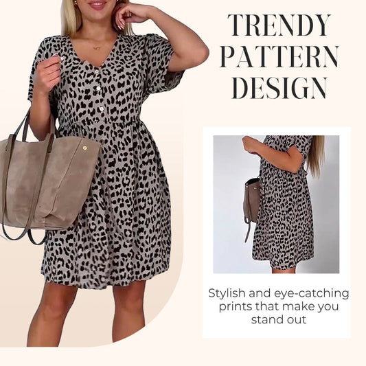 【S-3XL】Дамски рокли с деколте на пантера