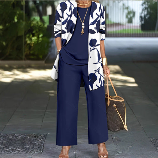 Дамски комплект от 3 части в тъмносин цвят