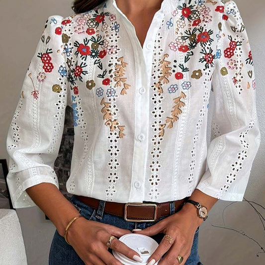 Women’s Vintage Floral Print Top