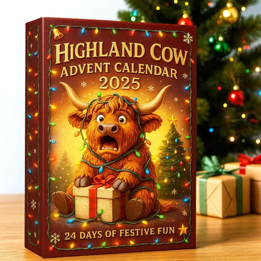 🎁Early Christmas Hot Sale 50% OFF🎅🎄🐮Highland Cow Advent Calendar 2025