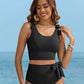 🩱Double Tie Shoulder High Waist Tummy Control Bikini Set 🌊