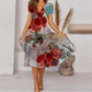 Women's Flowy V-Neck Printed Dress