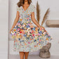 Women's Flowy V-Neck Printed Dress