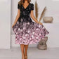 Women's Flowy V-Neck Printed Dress