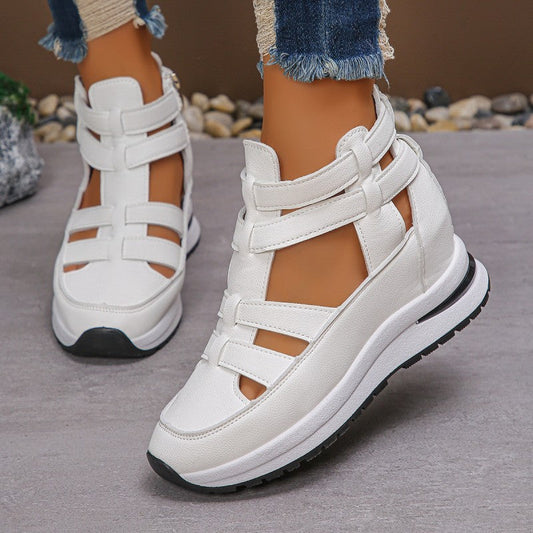 🏖️🌼【35-44】Женски модни дишащи сандали с клин със странично закопчаване