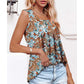 💞【S-2XL】Дамски летни без ръкави квадратно деколте печатни Camisoles