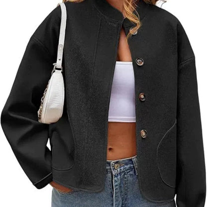 🧥Дамско ежедневно късо яке с яка