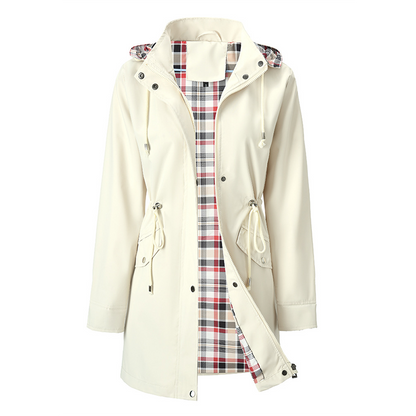 Дамски водоустойчиви дълги палта с качулка