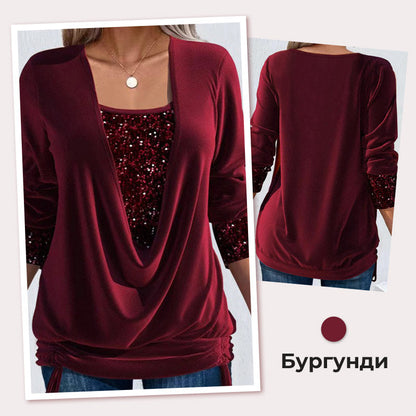 💖Μπλούζα με πούλιες από δύο μέρη